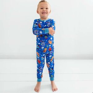 Little Sleepies Blue Sleepy Heroes Two Piece Pajama Set Size 4T